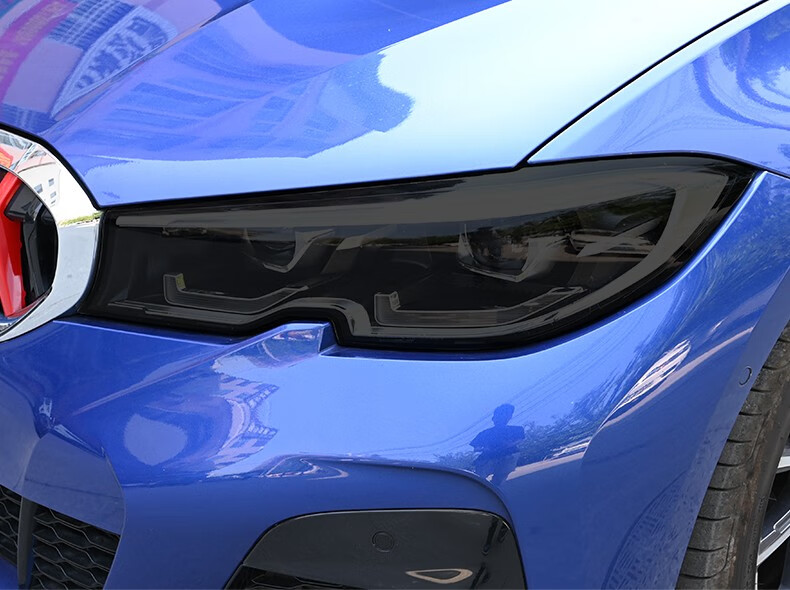 悦佳净适用于2020款宝马新3系熏黑大灯保护膜325li改装前大灯tpu隐藏