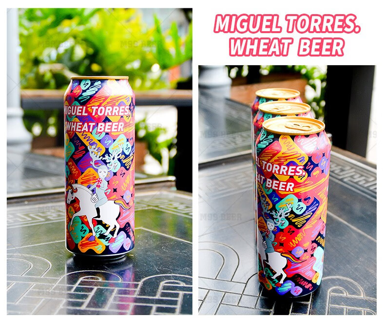 桃乐丝torres白啤酒荷兰原装小麦白啤500ml听进口啤酒桃乐丝500ml6瓶