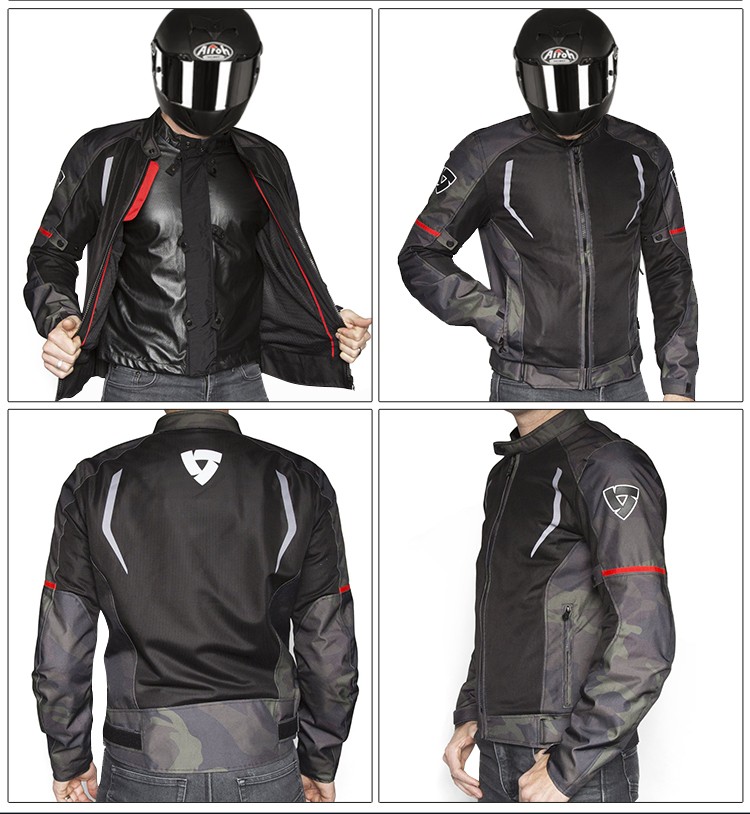 荷兰revit扭矩2骑行服网眼透气男女夏季机车赛车拉力服防水防摔黑灰1