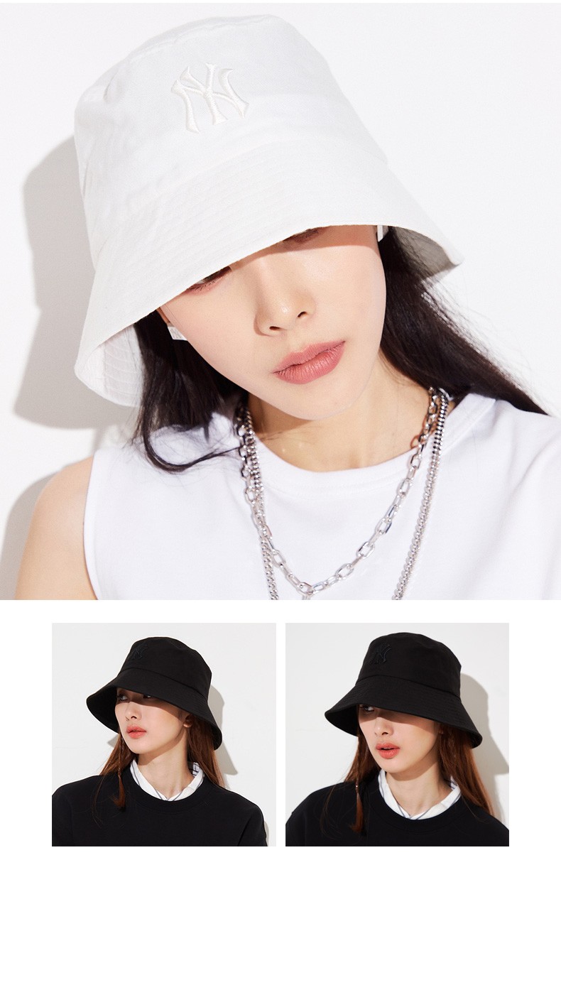 韩国mlb渔夫帽男女ny水桶帽时尚洋基道奇la渔夫帽休闲百搭户外遮阳帽3