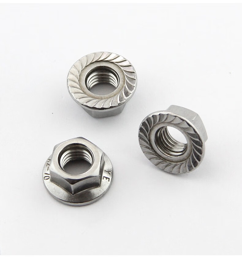 静璇304/201不锈钢法兰螺母 六角法兰面螺帽 防滑螺母 花齿 m3-m20 m8