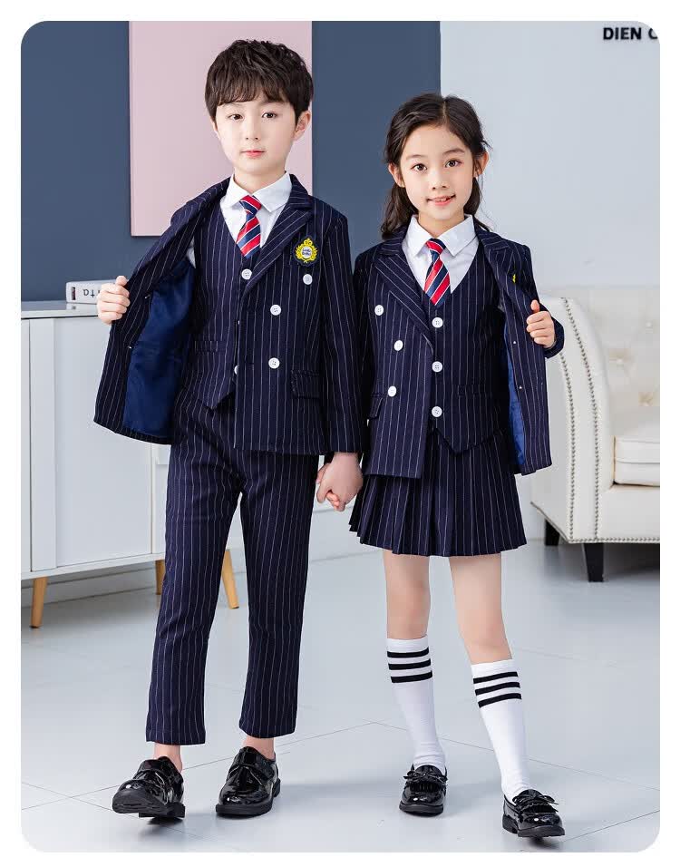 萝卜呗呗 儿童西装套装男童女童花童礼服校服幼儿园毕业服钢琴演出服