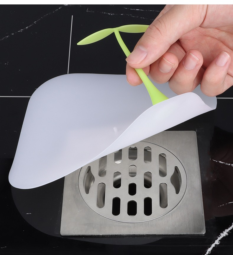 下水道防臭盖硅胶地漏防臭器卫生间防返臭厕所防虫反味豆芽垫盖子黄色