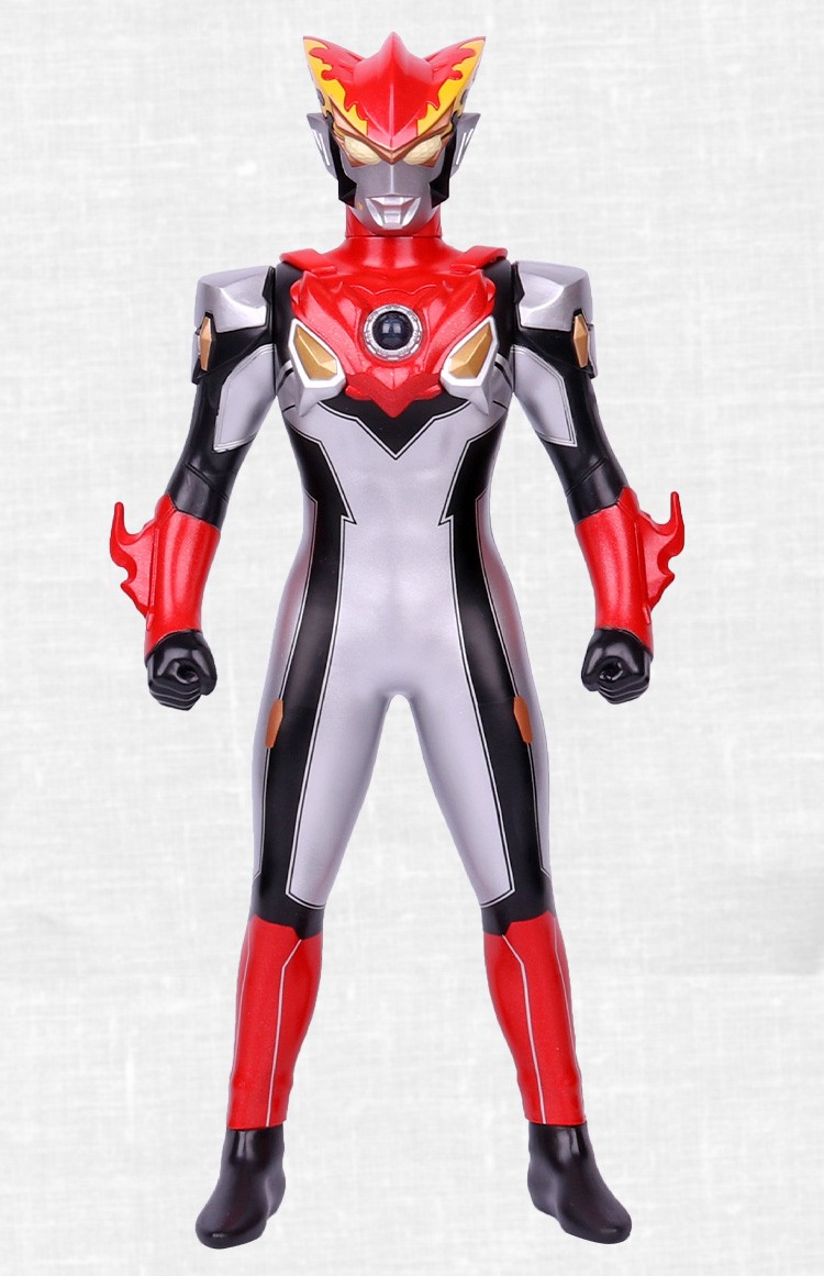 万代欧布奥特曼玩具 暴炎 三重 智勇形态 人偶模型豪华版发声发光