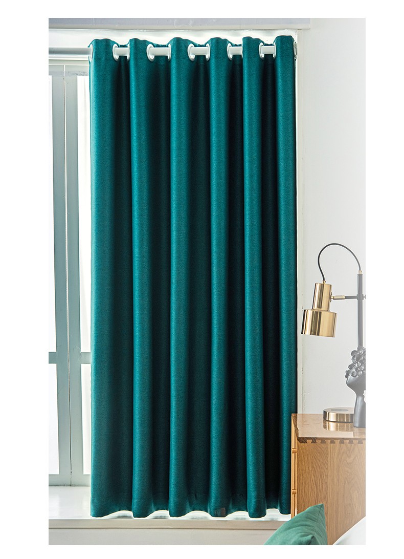 防紫外线窗帘伸缩杆梦达莱99全遮光窗帘免打孔安装卧室隔断门帘飘窗