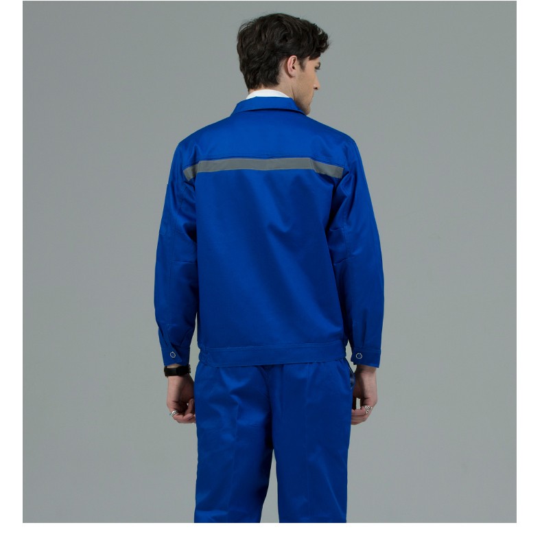 工作服套装男长袖汽修服环卫建筑工地工厂车间工程劳保服 深蓝色套装