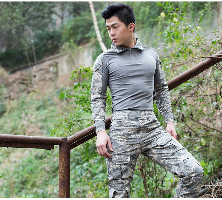 卓伦尚品迷彩服套装男夏季战术服套装耐磨军训服户外cs拓展训练服军迷
