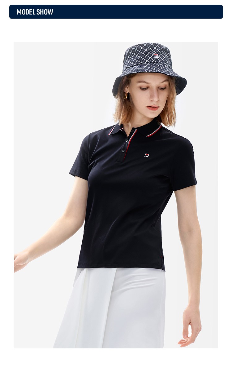 fila斐乐官方女子短袖polo衫夏季新款高端运动短袖休闲时尚上衣商场