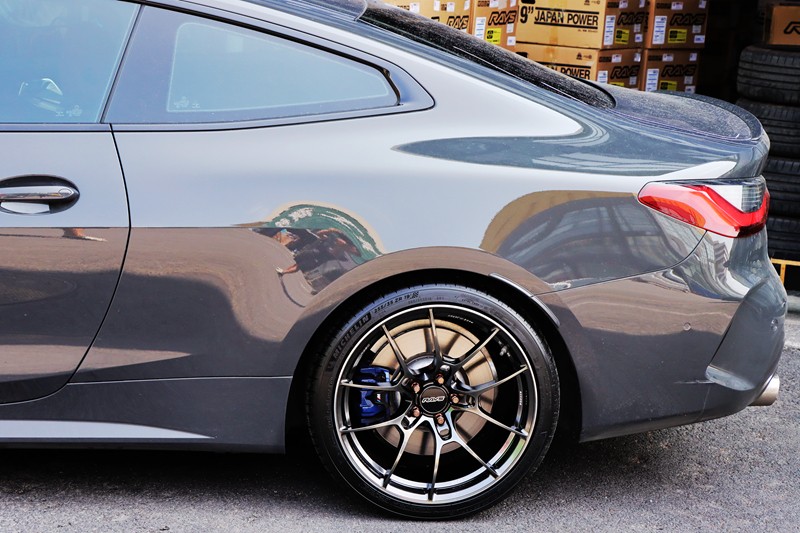 raysracingg02519寸适用于宝马3系m4奥迪s3英菲尼迪奔驰单片锻造轮毂