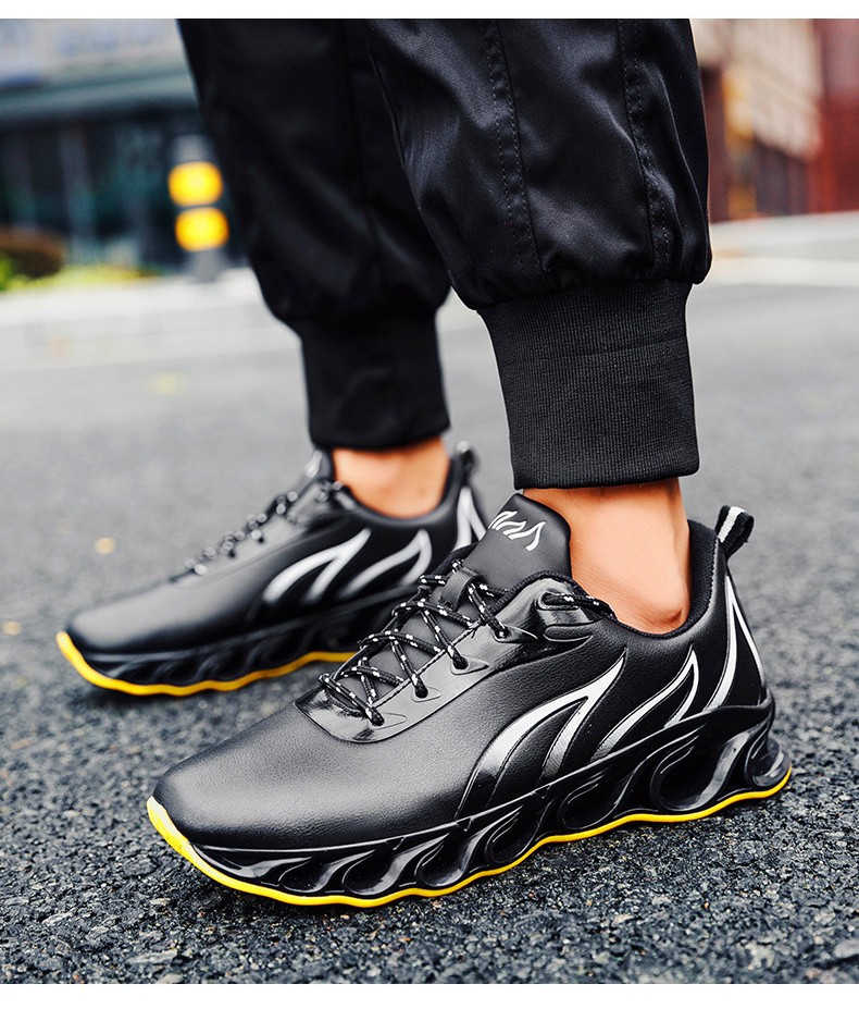 rodyhisii品牌跑步鞋男鞋2020新款秋冬季鞋子潮鞋休闲运动鞋减震 黑色