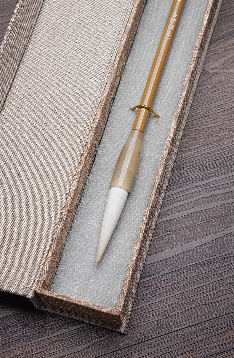 双羊牌毛笔善琏湖笔厂长峰羊毫提笔大号中号小号国画行书行草书作品