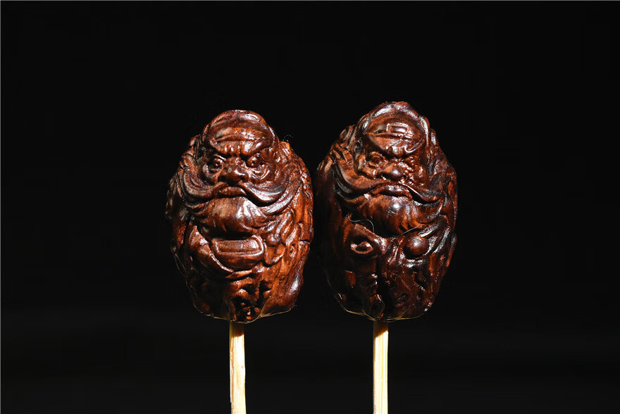 【配鉴定证书】正宝海南黄花梨老料紫油梨钟馗手串