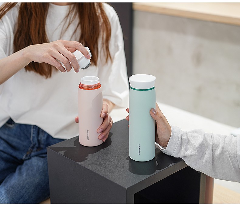 乐扣乐扣locknlock灵动保温杯男保温杯女304不锈钢圆润杯口水杯子咖啡