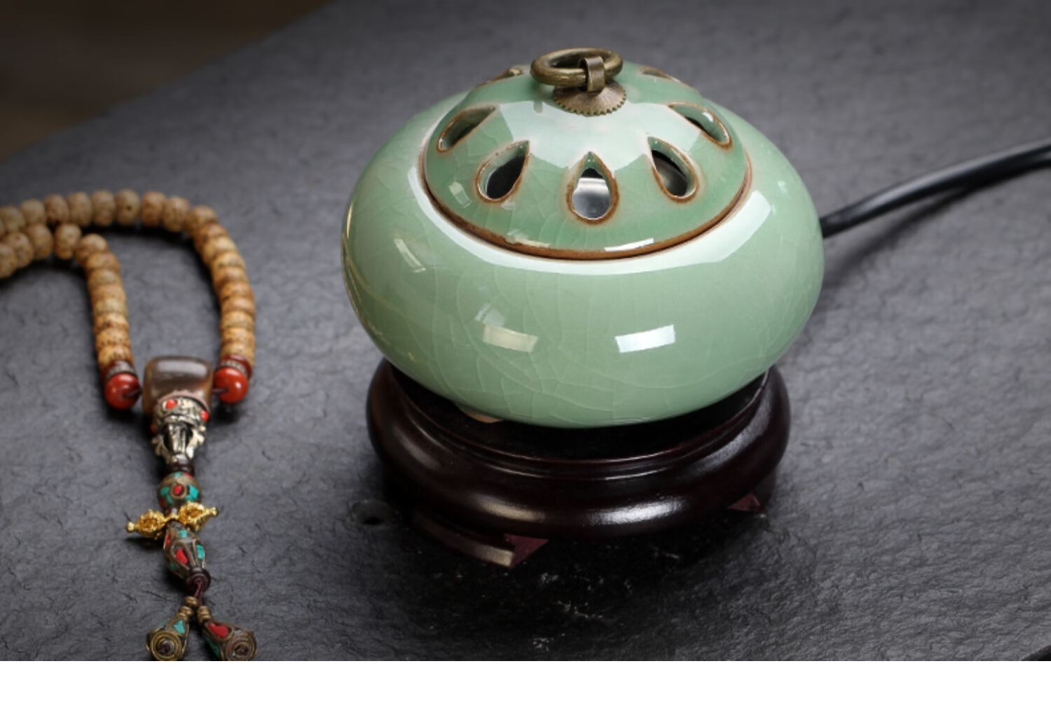 慕芳阁 电子香炉香薰炉沉香熏香炉檀香炉家用室内调温定时插电香炉