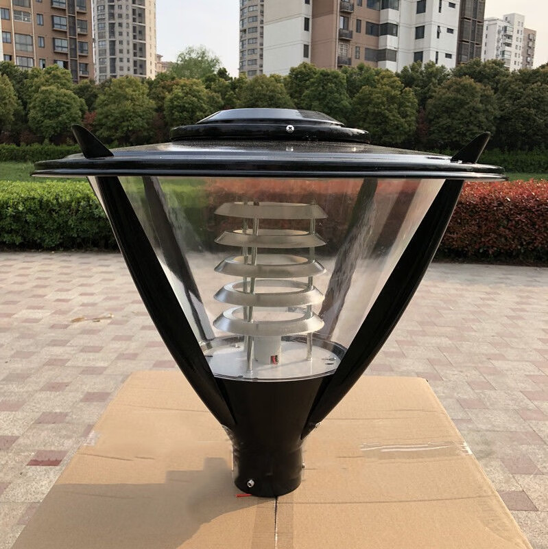 led路灯头六角花园小区高杆草坪路灯头灯罩 直径190小六角【图片 价格