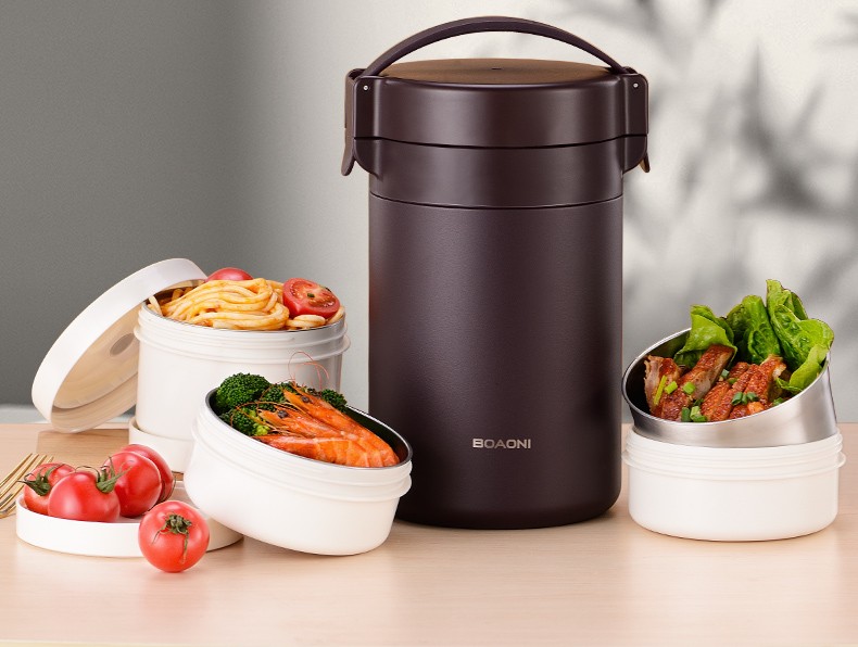 德国boaoni博奥尼不锈钢保温饭盒多层真空保温桶成人儿童饭盒学生便当
