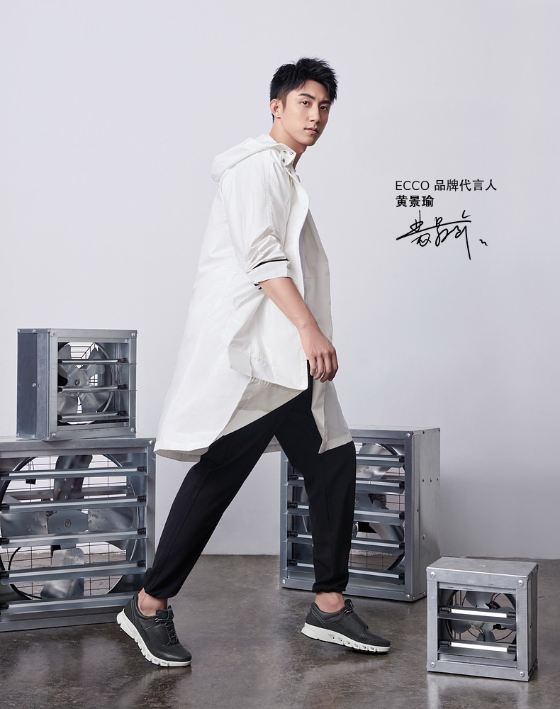 黄景瑜同款ecco爱步男鞋运动鞋男透气鞋子休闲鞋厚底耐磨跑步鞋翱翔