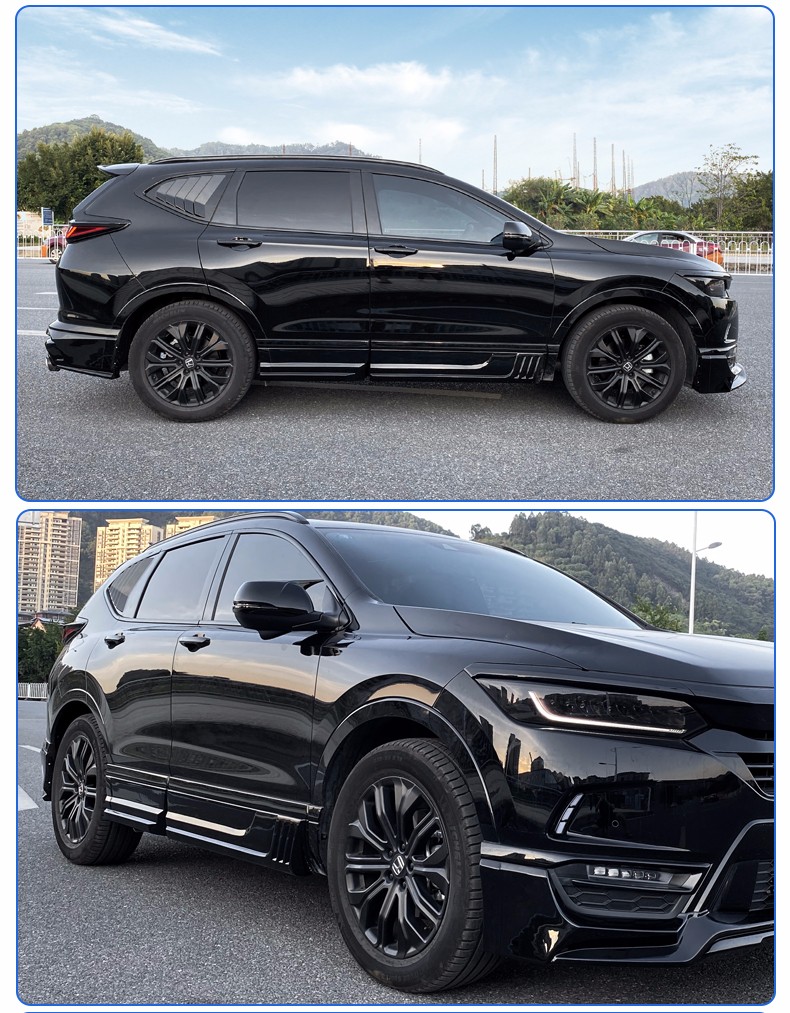 尼克莱斯 适用于本田皓影dj包围套件黑武士改装侧裙大灯膜专用前唇前