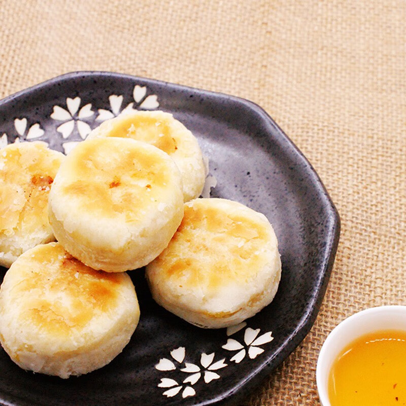 广东潮州潮汕特产正宗惠来绿豆饼手工小吃素食糕点茶点238gx2袋两种各