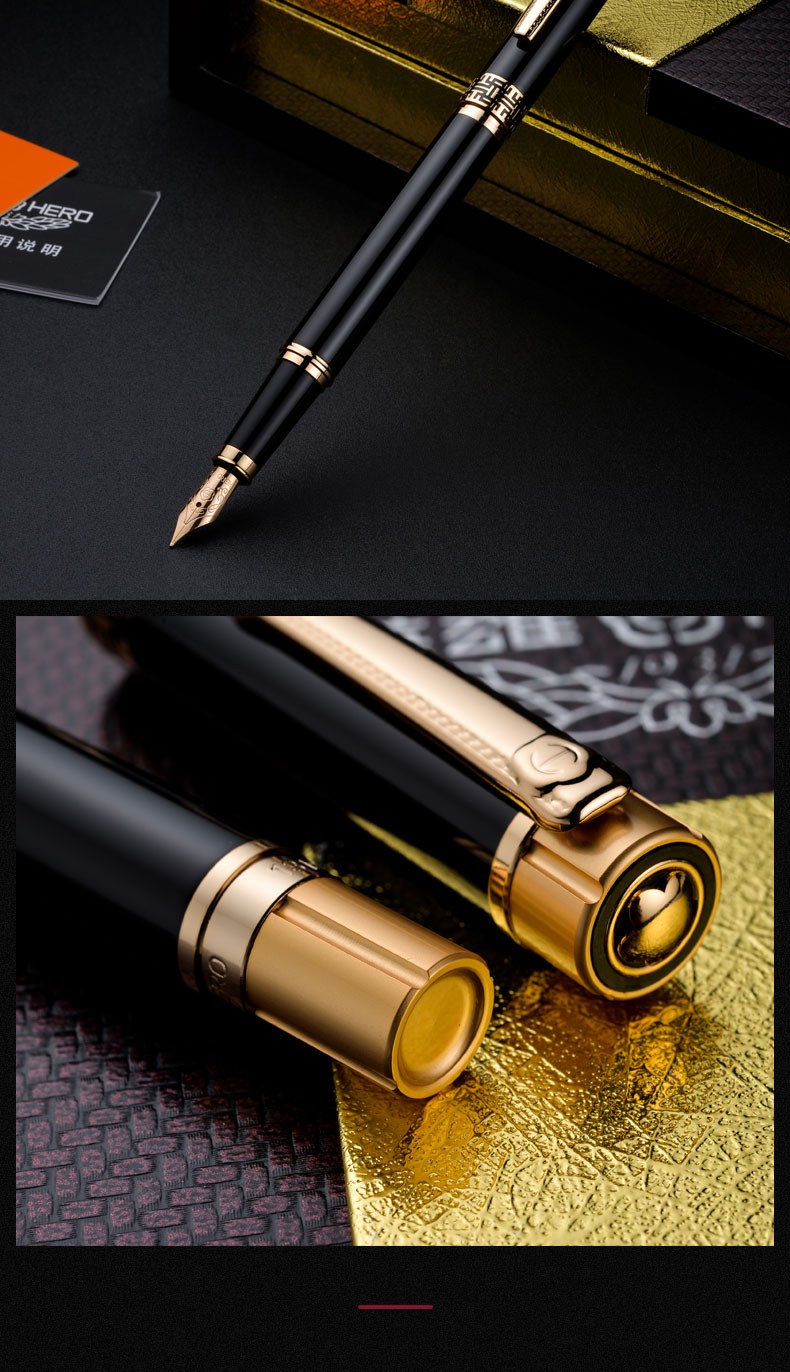 英雄钢笔男士高档12k金笔1316a老师学生专用练字礼物送礼礼盒套装复古