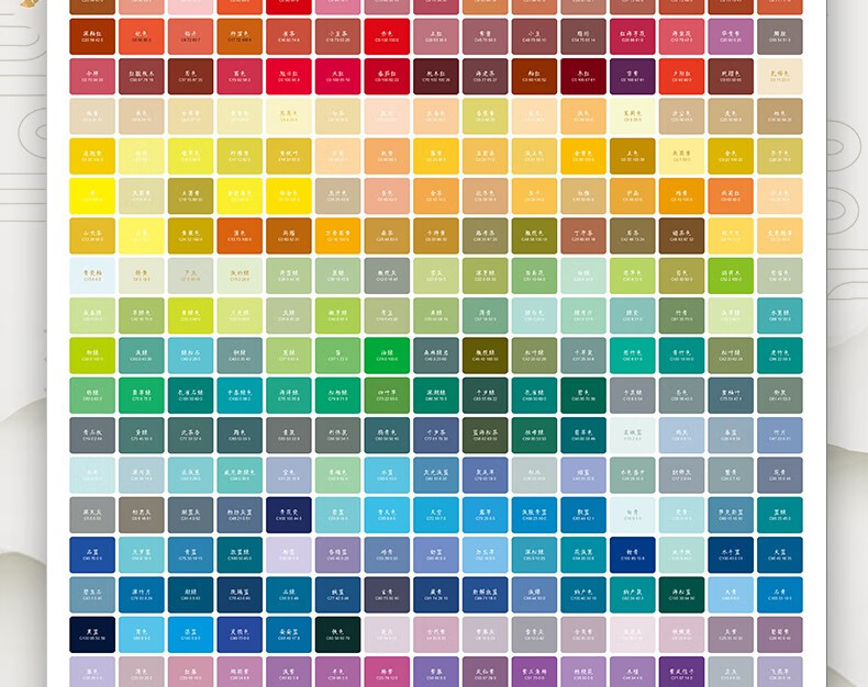 颜色莫兰迪色系纸梵高名师名画色彩搭配印刷涂料国际标准本色轮卡直径