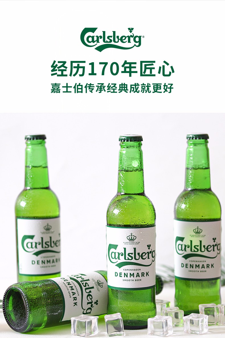 嘉士伯carlsberg醇滑啤酒330ml皮尔森拉格特醇啤酒整箱装特醇嘉士伯