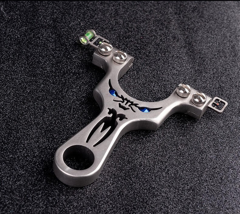 新款不锈钢弹弓扁皮精准弹工架子高精度户外高压精准专业竞技强磁指环