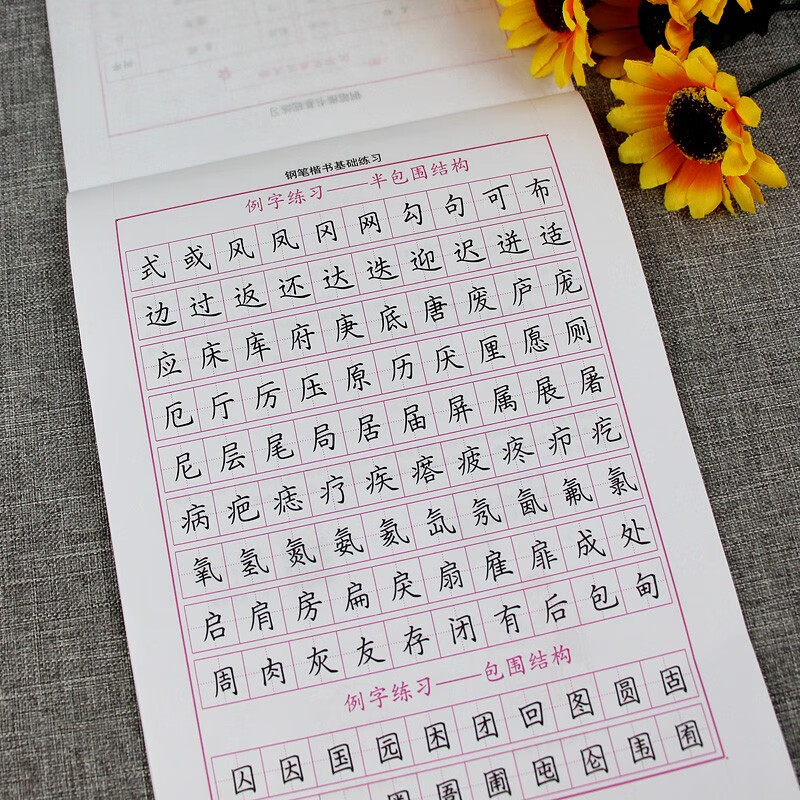 钢笔字帖楷书全5册 学生成人楷书硬笔钢笔书法临摹练字帖初学者练字板