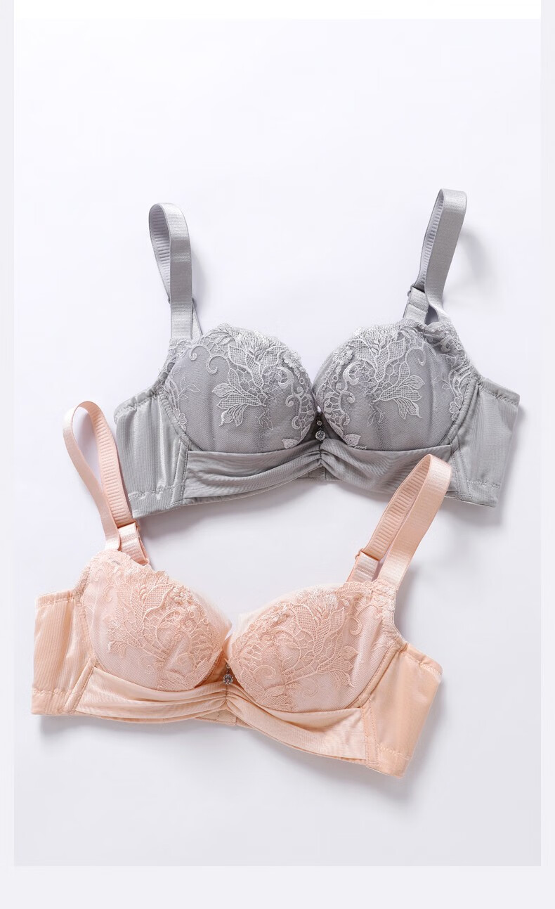 商场同款茜施尔女士薄款文胸聚拢性感美背内衣女调整型胸罩s4432w灰色