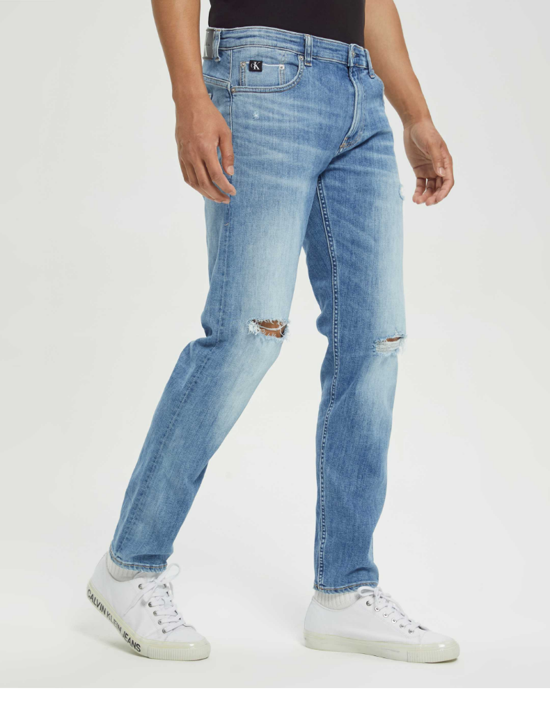 ckjeans22春夏新款男士合体楔形版破洞水洗弹力牛仔裤j3206551aa牛仔