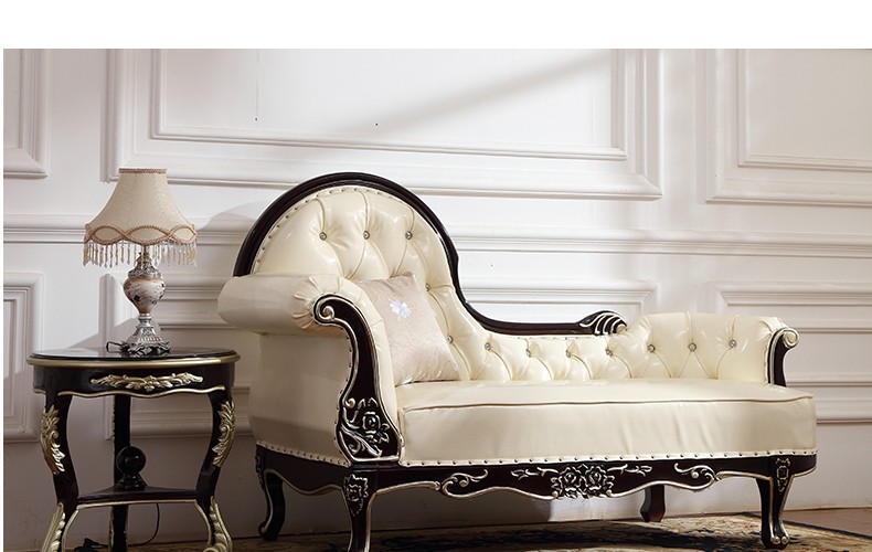 美容院贵妃椅会所欧式实木贵妃奢华雕花美人椅酒店卧室单人休闲椅新