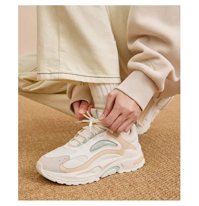 安踏千禧5 老爹鞋女鞋2022秋冬新款厚底复古休闲运动鞋122248890