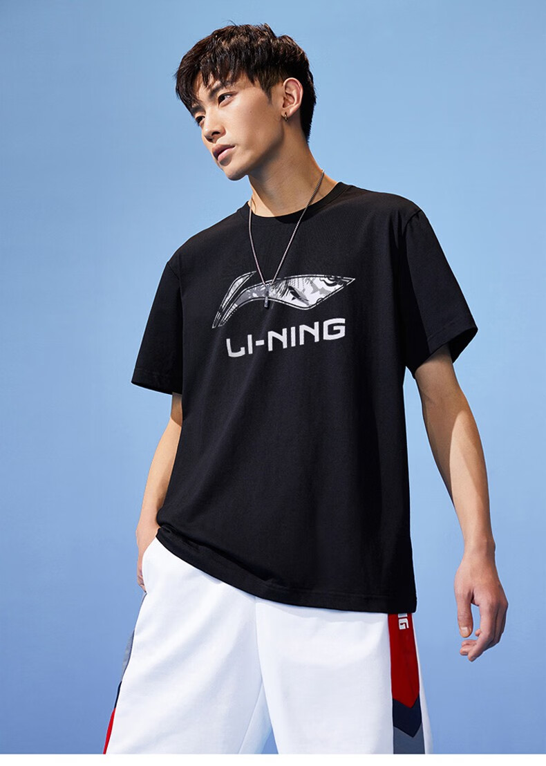 李宁短袖t恤男士衣服运动服饰春夏季男装半袖篮球运动上衣冰丝速干
