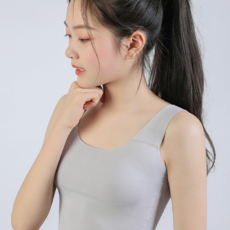 隆京啸少女内衣女初中高中学生发育期小背心防凸点女童大童薄款胸垫