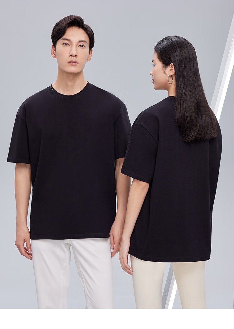 情侣半袖t恤打底衫纯色夏季男装纯棉t恤男女同款圆领上衣单件白色2xl