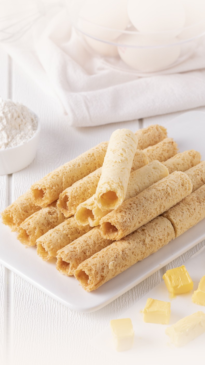 滋粤休闲零食 广东特产饼干糕点 早餐代餐原味鸡蛋卷蛋卷王160g 原味