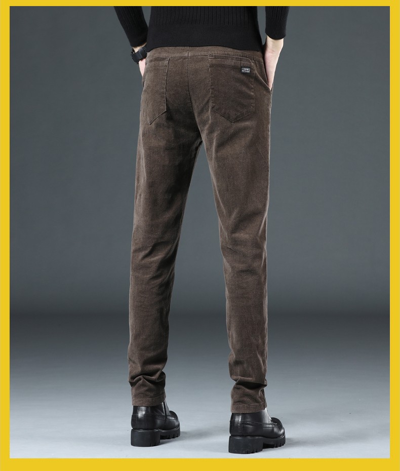 skewness轻奢品牌灯芯绒休闲裤男2020秋冬新款加绒加厚秋冬装潮牌弹力