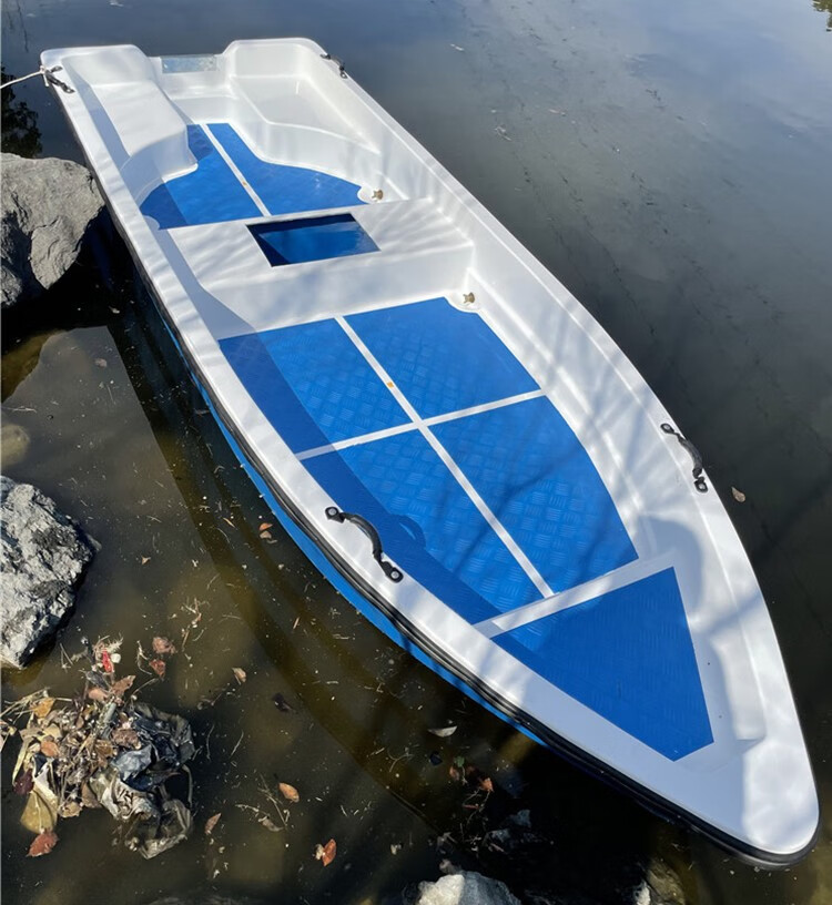 双层加厚 玻璃钢船钓鱼船快艇保洁船橡皮游艇养殖小船可配发动机 戴海