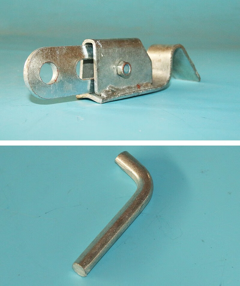 乐淘母猪产床配件门扣定位栏碰锁保育床门锁开关器插养猪设备 食槽吊