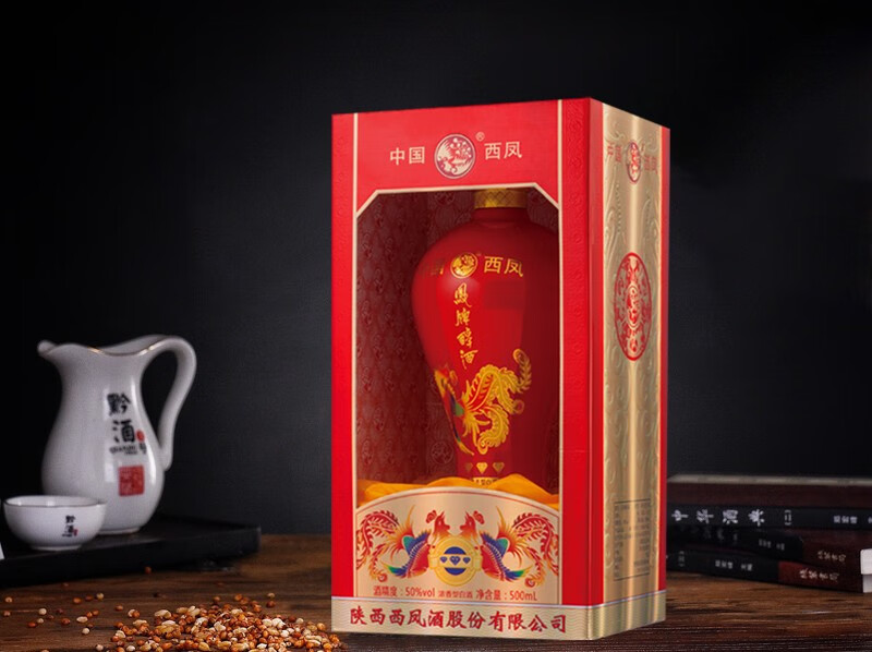 50西凤酒凤牌醇酒浓香型白酒500ml6整箱装