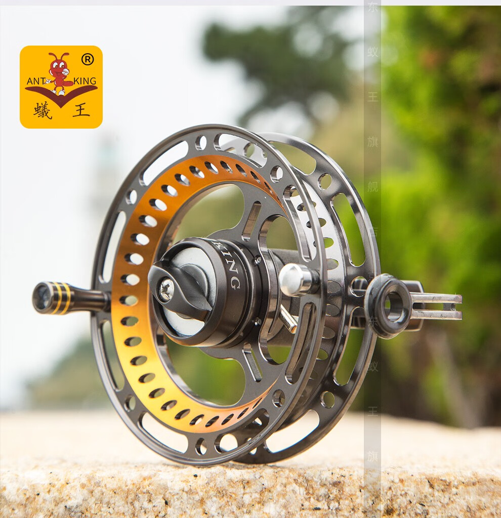 蚁王2020风火轮dqm8599谷麦钓金属前打轮带泄力超轻八卦轮手拨轮二代