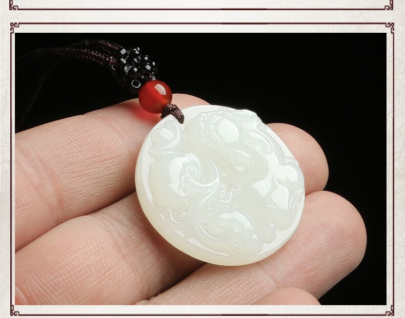和田玉如意貔貅吊坠男士玉石皮休玉坠玉佩项链玉坠女如意元宝貔貅挂件