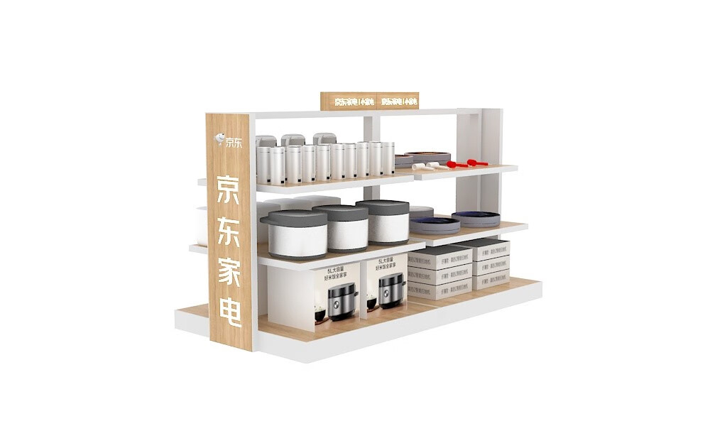 东家电专卖店 小家电中岛展台含灯箱(侧发光)1240*900*1400mm