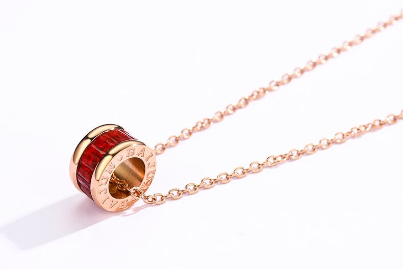 劳拉图laolatu品牌小蛮腰项链女潮网红轻奢小众简约气质玫瑰金陶瓷