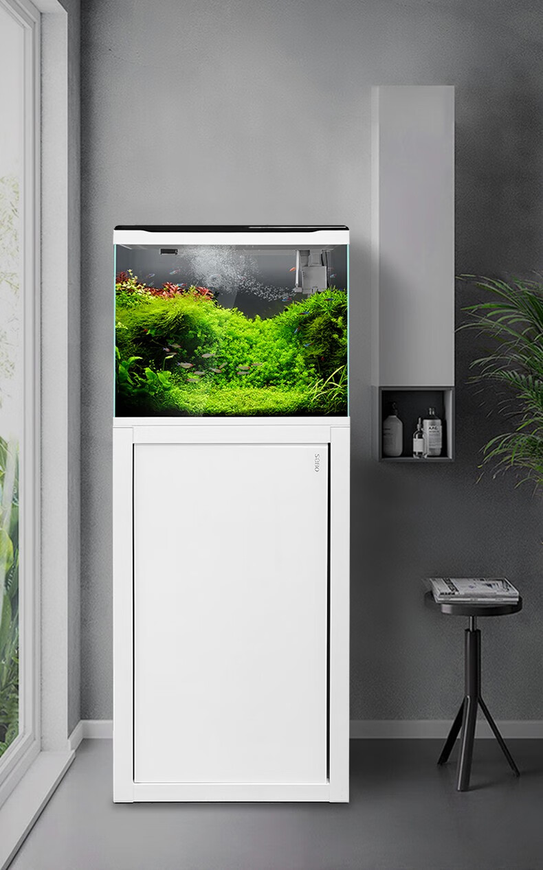 sobo/松宝 鱼缸水族箱鱼缸造景过滤增氧水泵 免换水生态桌面金鱼缸 超