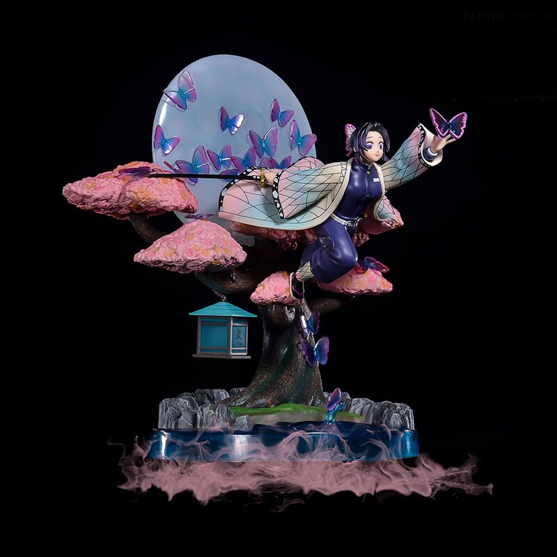 鬼灭之刃手办 蝴蝶忍 飞姿虫柱 模型摆件 虫柱蝴蝶忍 代写贺卡