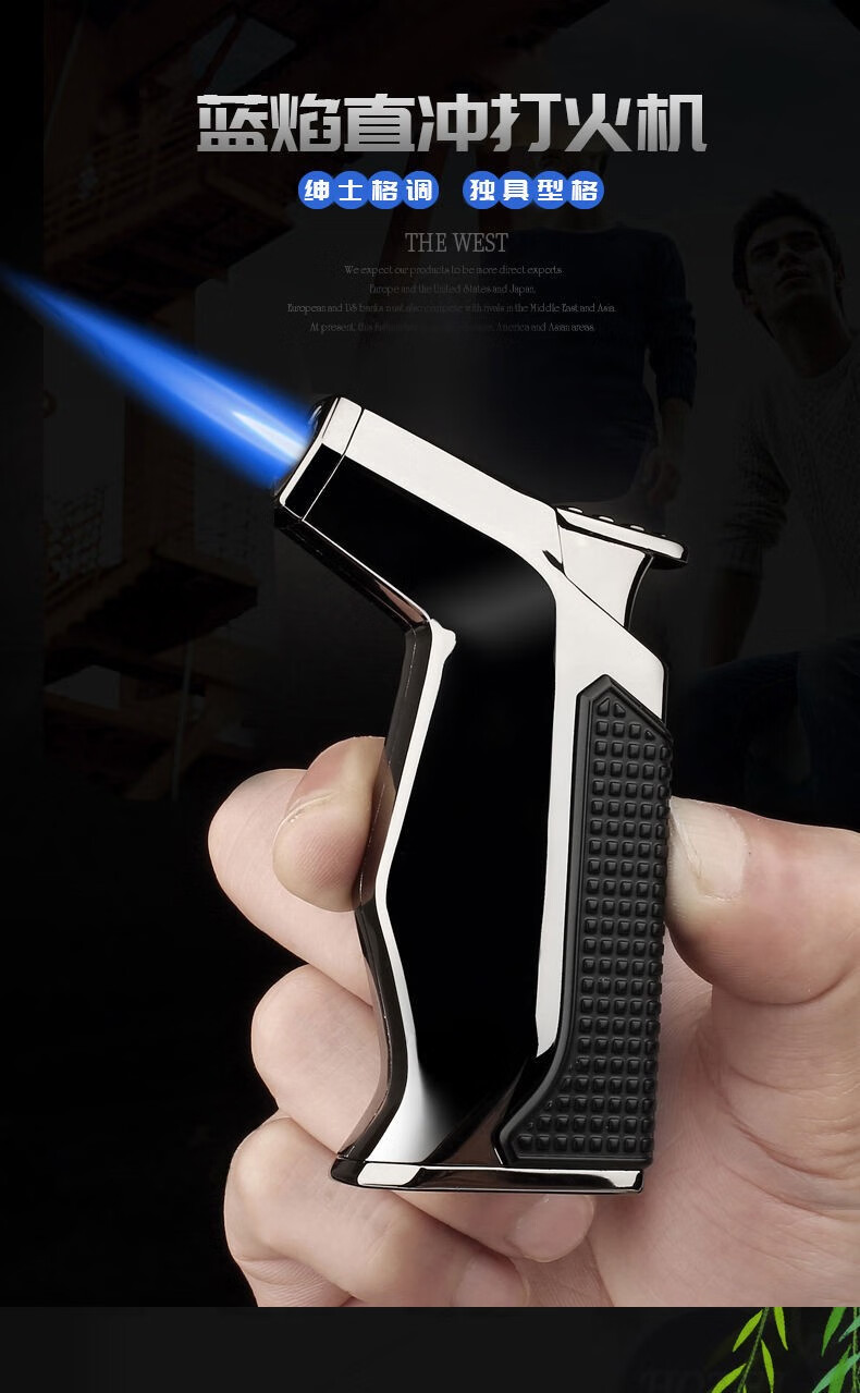 jobon中邦防风打火机充气高温焊枪户外便携直冲蓝焰点雪茄艾灸潮男