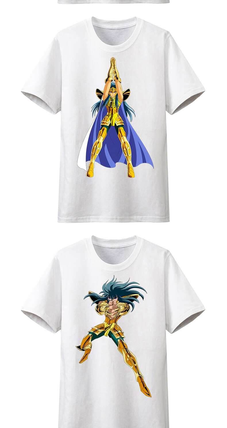 圣斗士联名t恤黄金十二星座紫龙星矢ulzzang潮牌ins情侣纯棉短袖 15