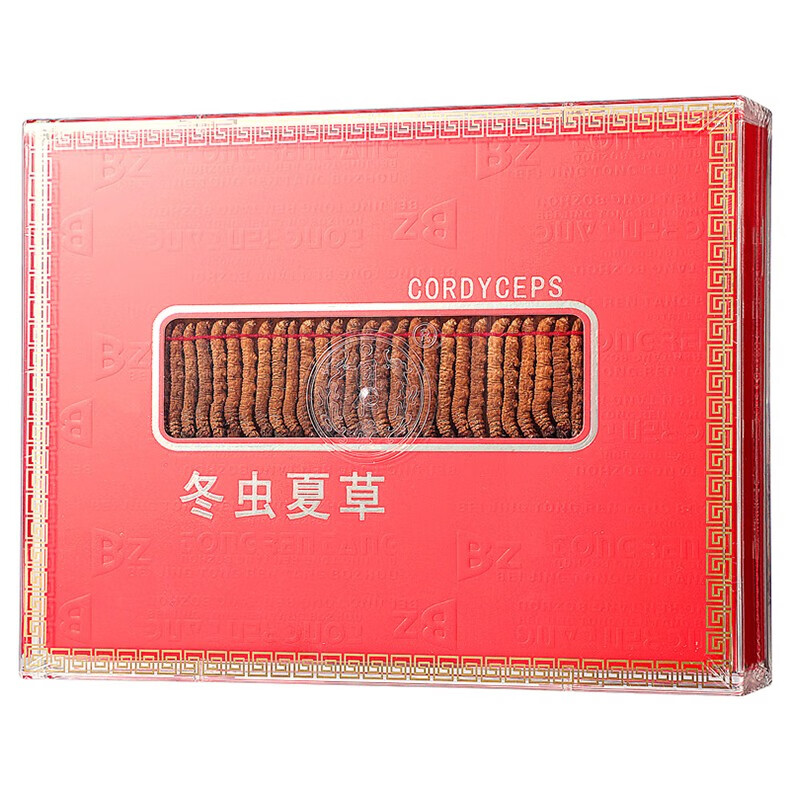 同仁堂(trt) 冬虫夏草-30/10g 西藏那曲虫草 精选虫草礼盒 红色