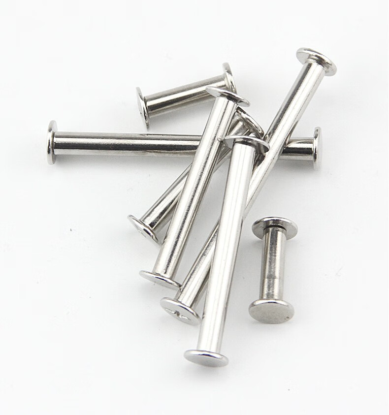 静璇铆钉钉帐钉镀镍子母铆钉账本钉相册对接对锁螺丝子母钉铆钉m5 5*